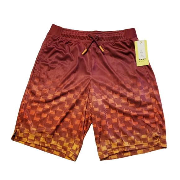 All in Motion Boys' Quick Dry Geometric Ombre Performance Shorts - Red- L(12/14) - Picture 1 of 3
